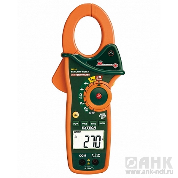 Токоизмерительные клещи переменного тока на 1000А /DMM + ИК термометр Extech EX810