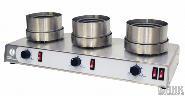 Колбонагреватель LOIP LH-253 3-х местный, T до +600 °С, 250-1000 мл