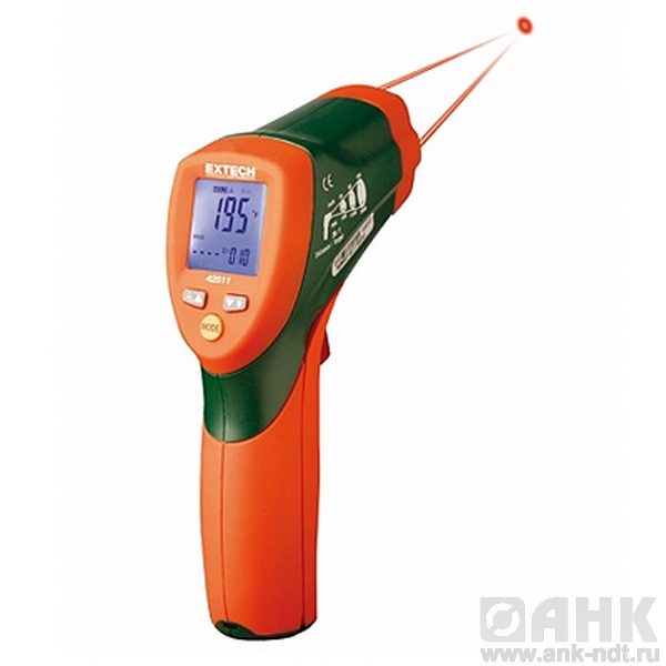 Пирометр Extech 42511/инфракрасный термометр с двойным лазером, диапазон От -50 до 600°С, 12:1