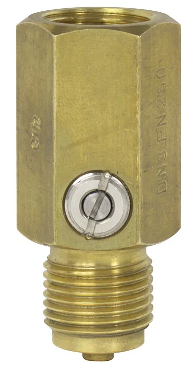 Дроссель для манометра WIKA 910.12 латунь 250 бар 1/4 NPT