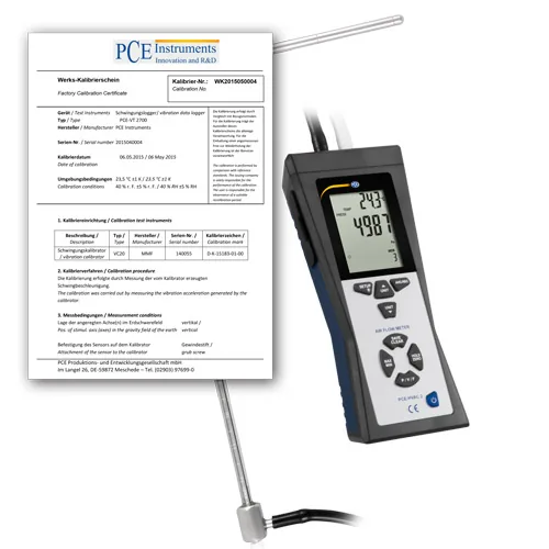 Анемометр PCE-HVAC 2-ICA с сертификатом калибровки ISO