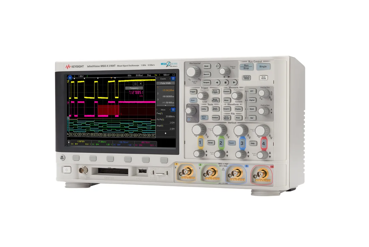 Осциллограф смешанных сигналов Keysight MSOX3104T, 1 ГГц, 4 аналоговых и 16 цифровых каналов