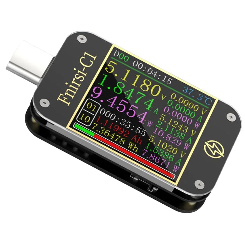 Вольтметр FNIRSI® C1 Type-C PD Trigger USB-C